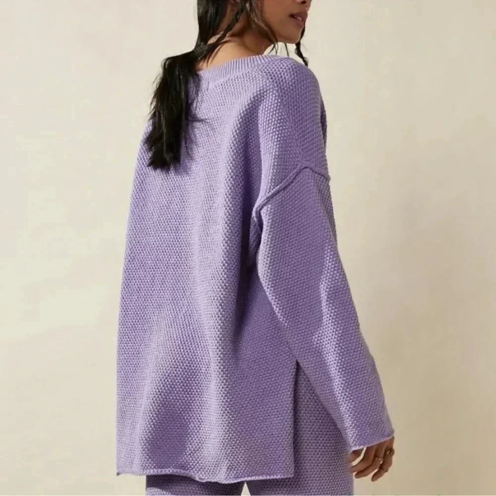 New Free People Hailee Sweater Set in Lavender Purple Size Small